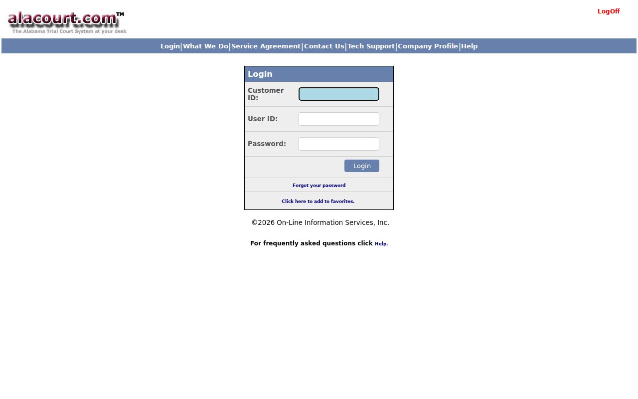 Alacourt subscription access for Chambers County active warrant court records