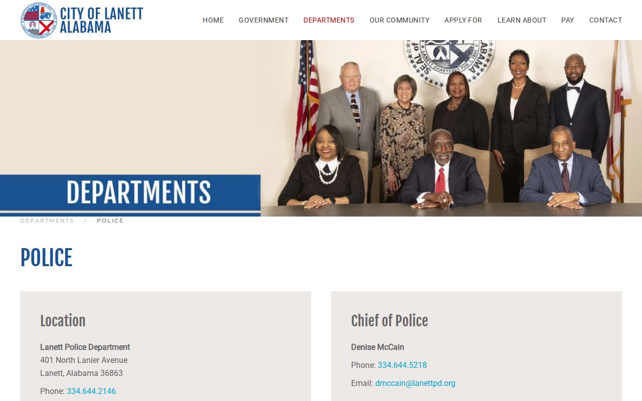 Lanett Police official channel for a personal Lanett warrant check