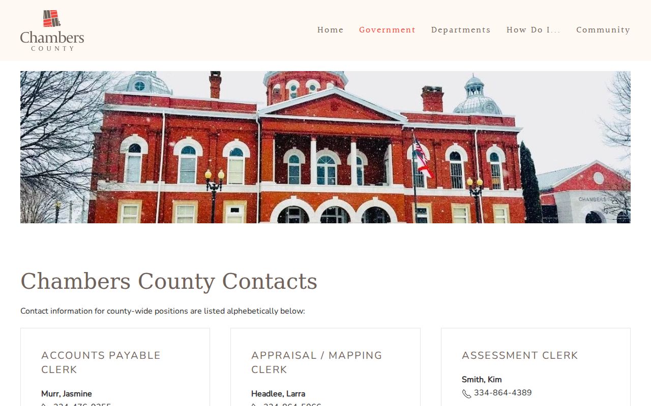 LaFayette warrant contacts through Chambers County offices